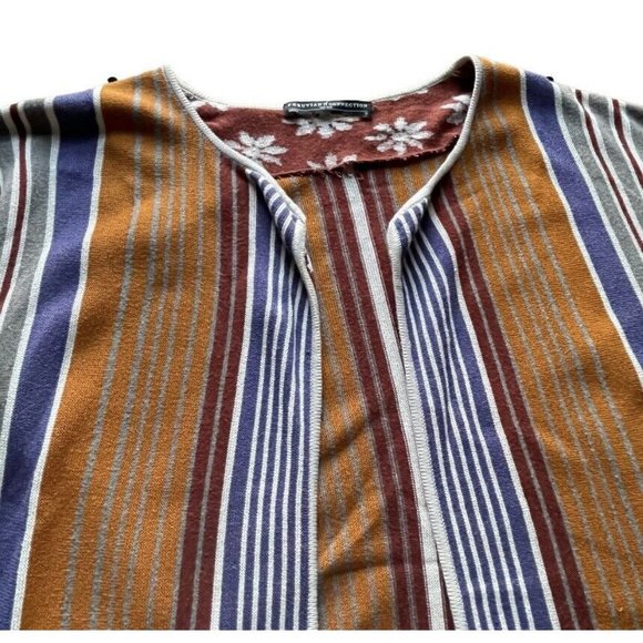 Peruvian Connection Open Front Cardigan Peru Made Striped Women - Picture 2 of 7
